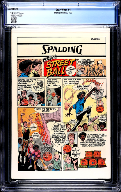 Star Wars #1 (1977) CGC 9.6 NM+ WHITE KEY Movie Adaptation 1st Luke Leia Vader