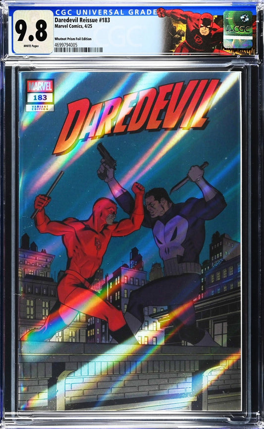 Daredevil Reissue #183 (2025) CGC 9.8 Whatnot Prism Foil Retired Custom Label