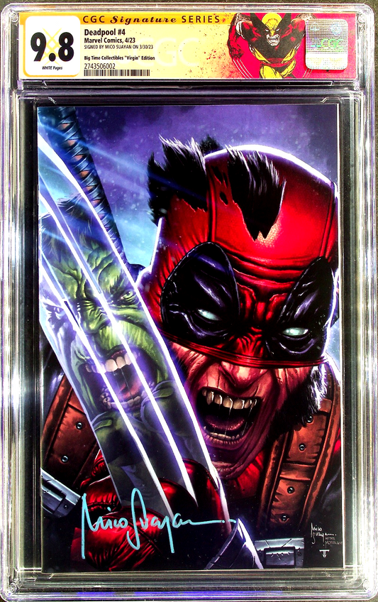 Deadpool #4 (2024) CGC 9.8 SS NM/MT Mico Suayan Signed Wolverine Custom Label