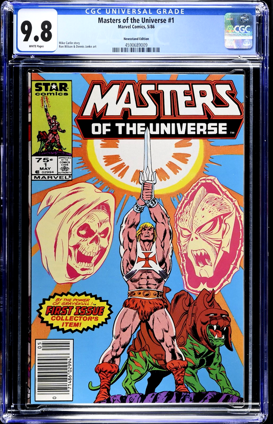 Masters of the Universe #1 (1982) CGC 9.8 NM/MT WHITE Pages He-Man Newsstand