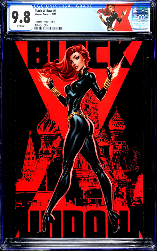 Black Widow #1 (2020) CGC 9.8 NM/MT Campbell Virgin 1:500 Retired Custom Label