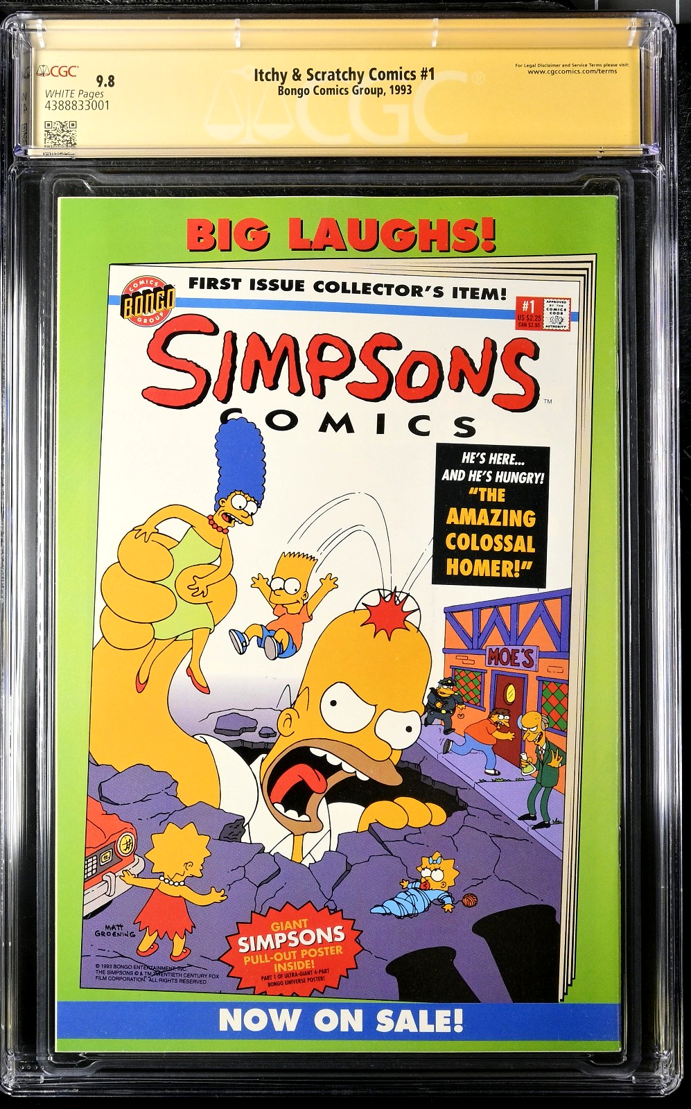 Itchy & Scratchy #1 (2024) CGC SS 9.8 Bill Morrison Signature Bongo The Simpsons