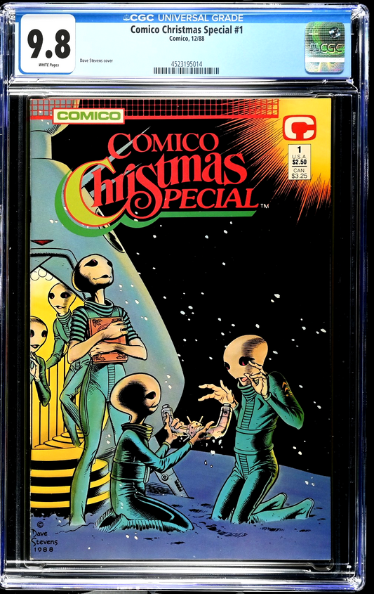 Comico Christmas Special #1 (1988) CGC 9.8 NM/MT White Dave Stevens Cover