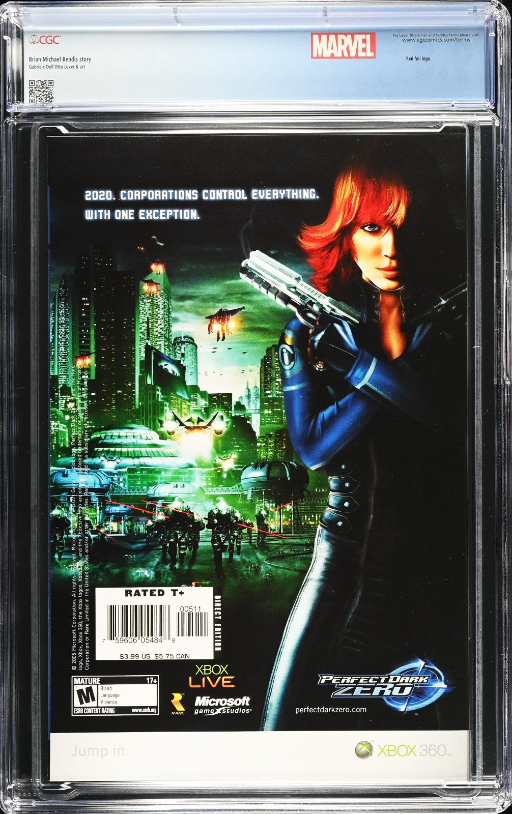 Secret War #5 (2004) CGC 9.8 NM/MT Red Foil Retired Daredevil Custom Label