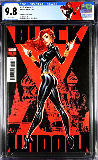 Black Widow #1 (2020) CGC 9.8 NM/MT Campbell Trade Variant Retire Custom Label