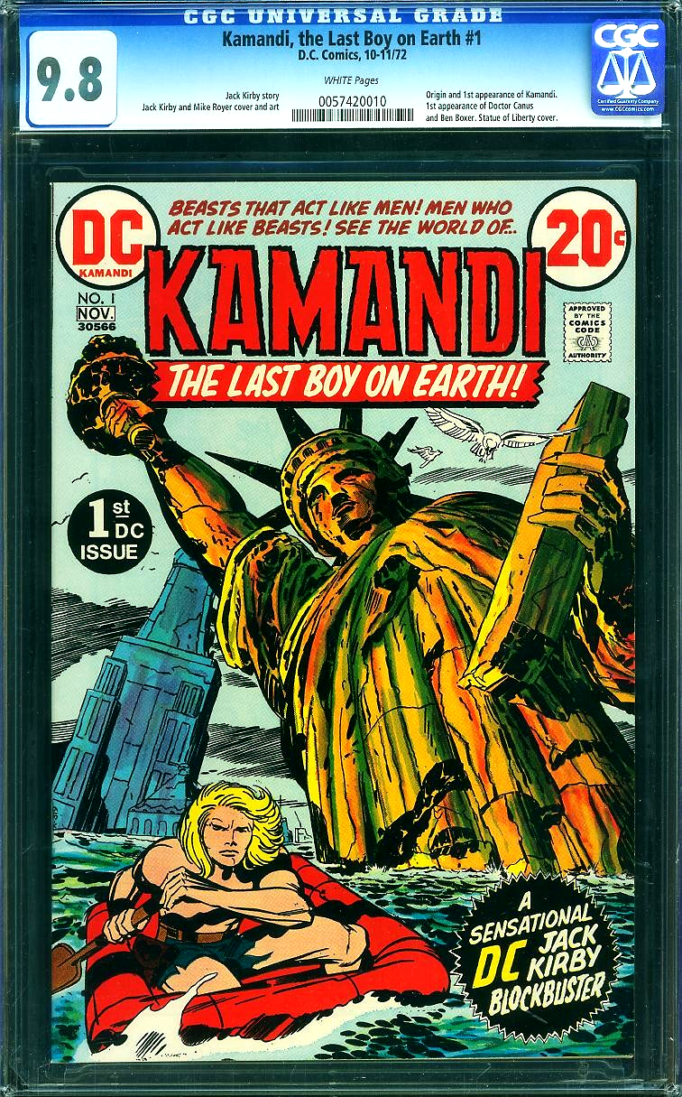 Kamandi the Last Boy on Earth #1 (1972) CGC 9.8 NM/MT WHITE Kirby Key 1st Origin