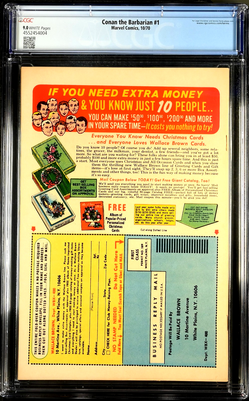 Conan the Barbarian #1 (1970) CGC 9.0 VF/NM WHITE KEY 1st Appearance & Origin