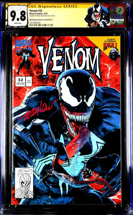 Venom #32 (2021) CGC 9.8 NM/MT SS Signed Mayhew Lethal Homage "A" Custom Label