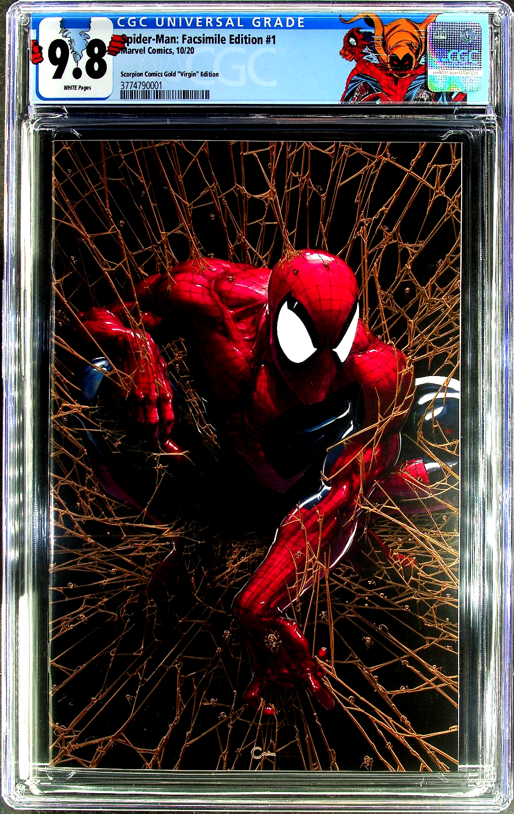 Spider-Man #1 (2020) CGC 9.8 Facsimile Crain Gold Virgin ASM238 Custom Label LTD