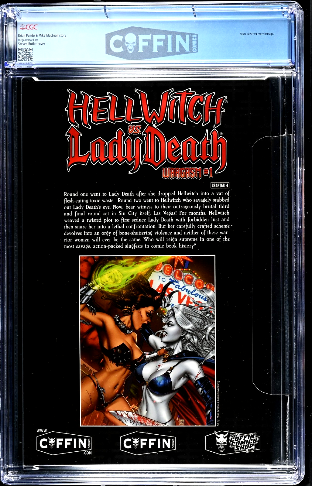 Hellwitch vs. Lady Death Wargasm #1 (2024) CGC 9.9 MINT SS#4 Homage Custom Label