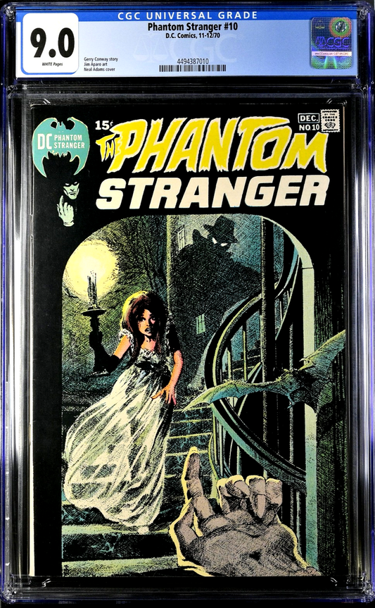 Phantom Stranger #10 (1970) CGC 9.0 VF/NM WHITE Pgs Neal Adams KEY 1st Tannarak