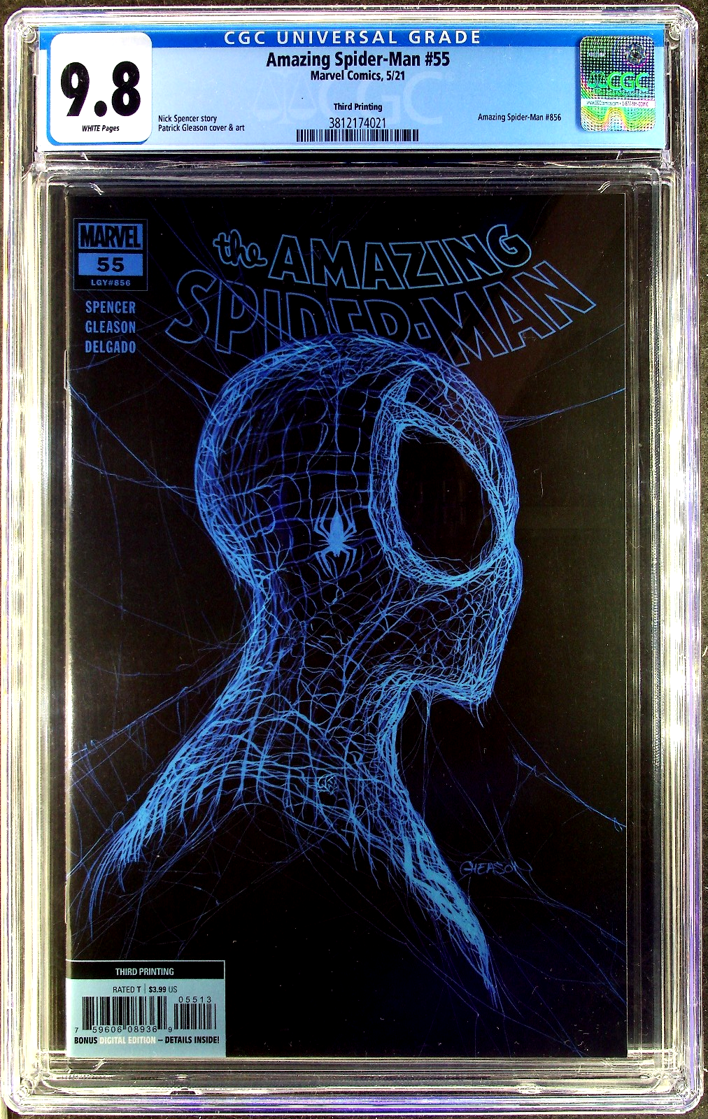 Amazing Spider-Man #55 (2021) CGC 9.8 Gleason LOT: 1st, 2nd (x2) & 3rd Print SET