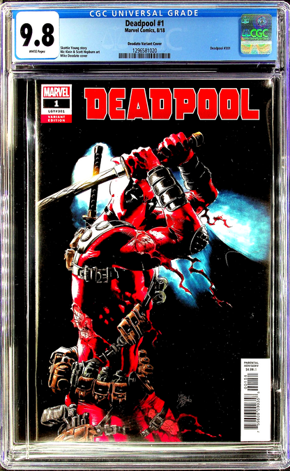 Deadpool #1 (2018) CGC 9.8 NM/MT Mike Deodato LGY301 Retailer Incentive LTD 1:25