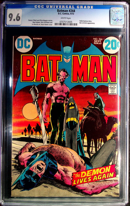 Batman #244 (1972) CGC 9.6 White Neal Adams Key Classic Ra's Al Ghul & Talia App
