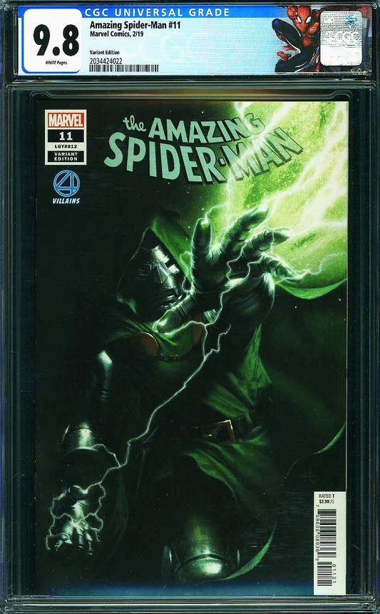 Amazing Spider-Man #11 (2019) CGC 9.8 NM/MT Dell'Otto Doctor Doom Custom Label