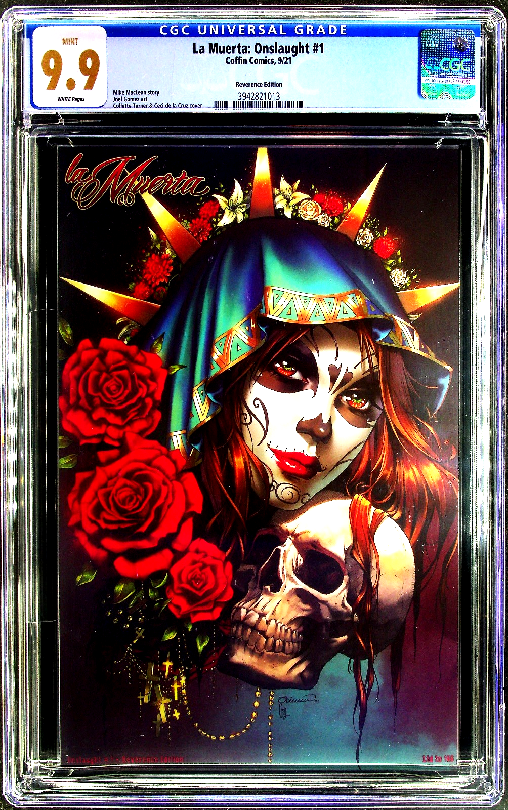 La Muerta: Onslaught (2021) CGC 9.9 MINT Reverence Edition LTD166 Single Highest