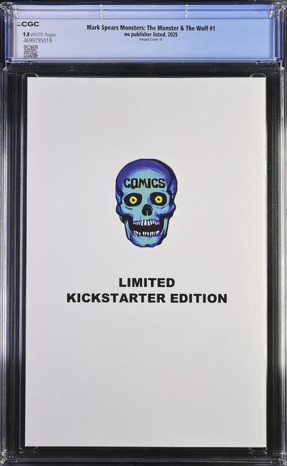 Mark Spears Monster & The Wolf #1 (2025) CGC 9.8 Kickstarter Cvr E ASM#50 Homage