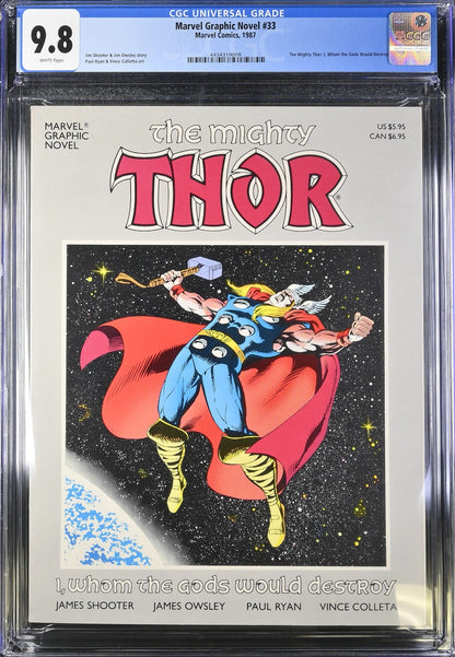 Marvel Graphic Novel #33 (1987) CGC 9.8 NM/MT Thor: Whom the Gods Would Destroy