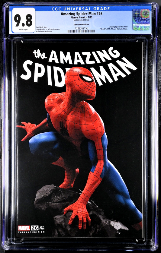Amazing Spider-Man #26 (2024) CGC 9.8 Grassetti Comic Mint Edition LTD #155/200