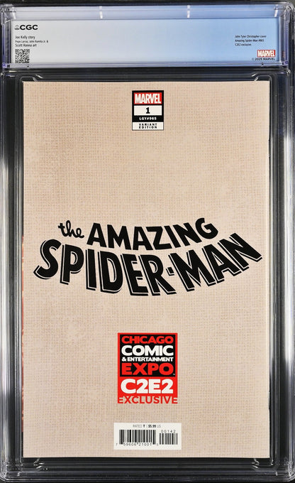 Amazing Spider-Man #1 (2025) CGC 9.8 Christopher Virgin Custom Label LTD 54/100