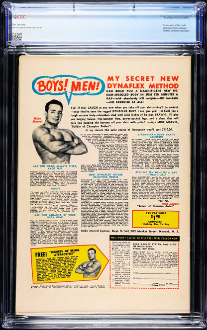 Fantastic Four #48 (1966) CGC 7.5 VF OW/White Key 1st Silver Surfer Custom Label