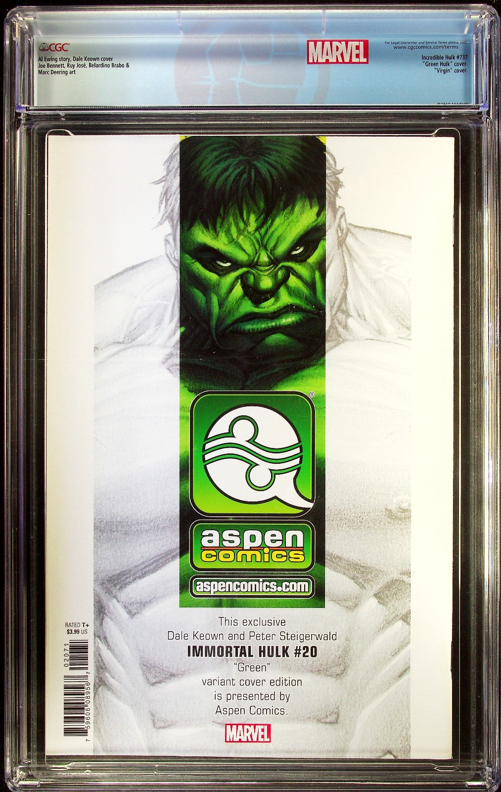 Immortal Hulk #20 (2019) CGC 9.8 Virgin Atomic Explosion Retired Custom Label