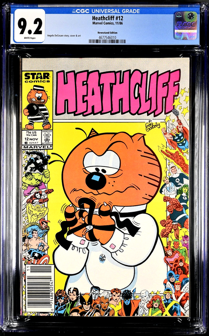 Heathcliff #12 (1986) CGC 9.2 NM- Newsstand 25th Anniversary Edition (WTC/BT)