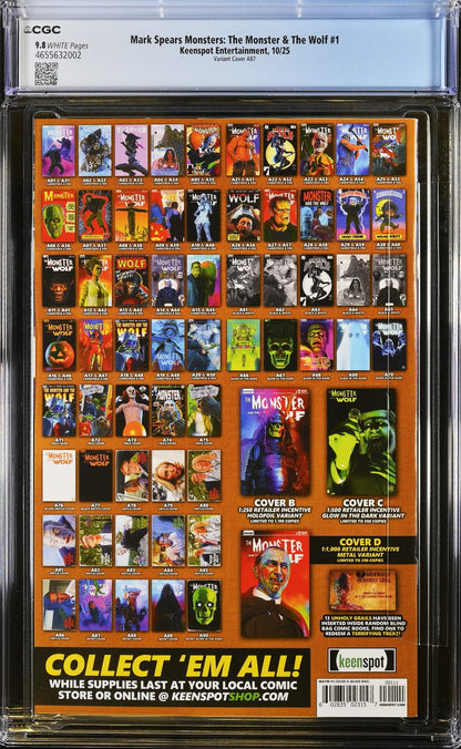 Mark Spears Monsters and Wolf #1 (2025) CGC 9.8 A87 Slayer vs. Zombies LTD 1:700
