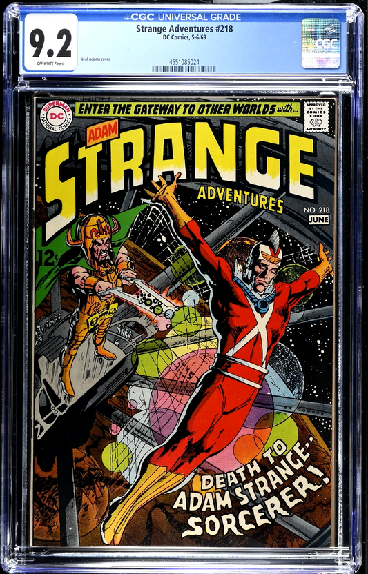 Strange Adventures #218 (1969) CGC 9.2 NM- OW Neal Adams Adam Strange Cover