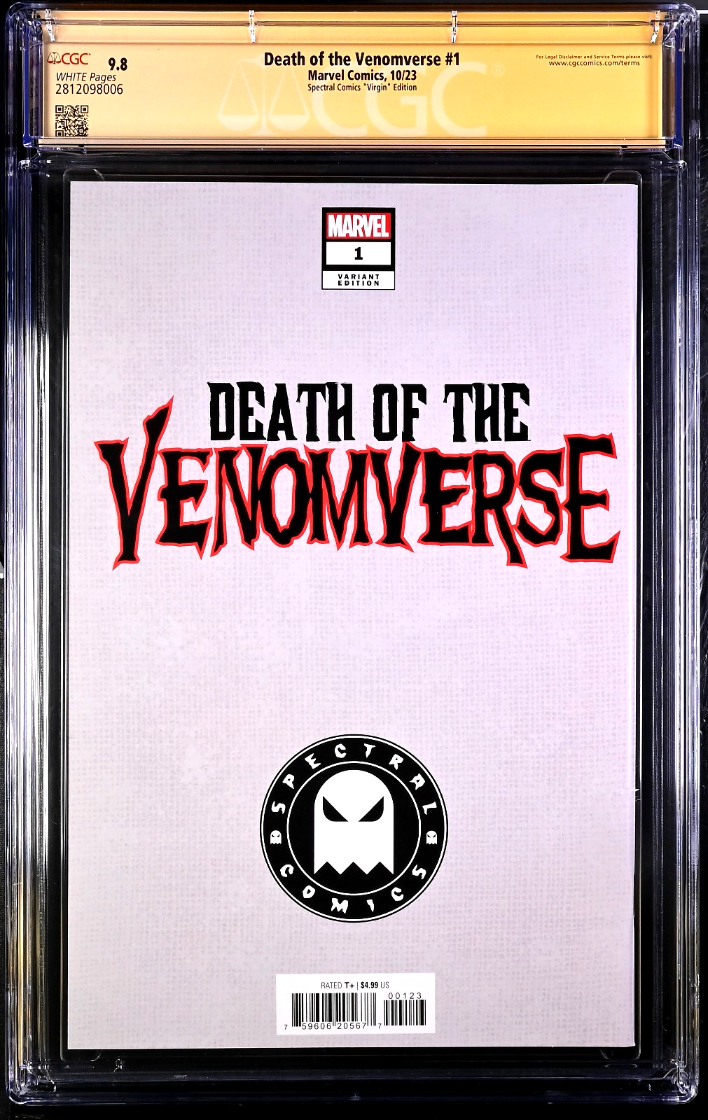 Death of Venomverse #1 (2023) CGC 9.8 NM/MT Grassetti Virgin 1st Kid Venom LTD