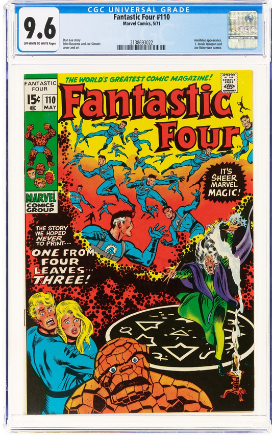 Fantastic Four #110 (1971) CGC 9.6 NM+ OW/White Pages Annihilus Appearance