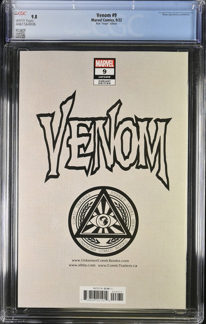 Venom #9 (2022) CGC 9.8 NM/MT LGY 209 Unknown Comics Sabine Rich Virgin