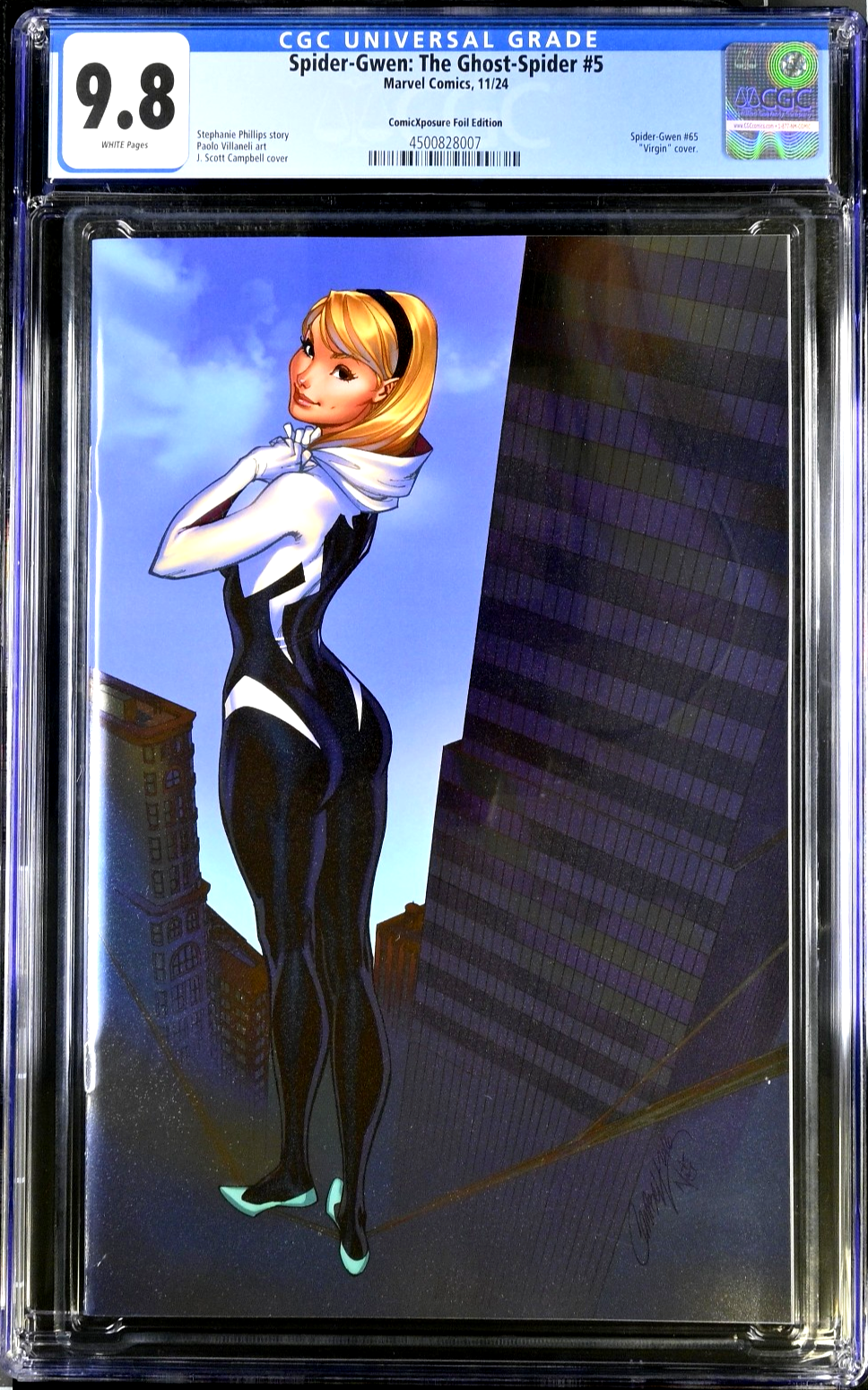 Spider-Gwen The Ghost-Spider #5 (2024) CGC 9.8 ComicXposure Campbell Virgin Foil