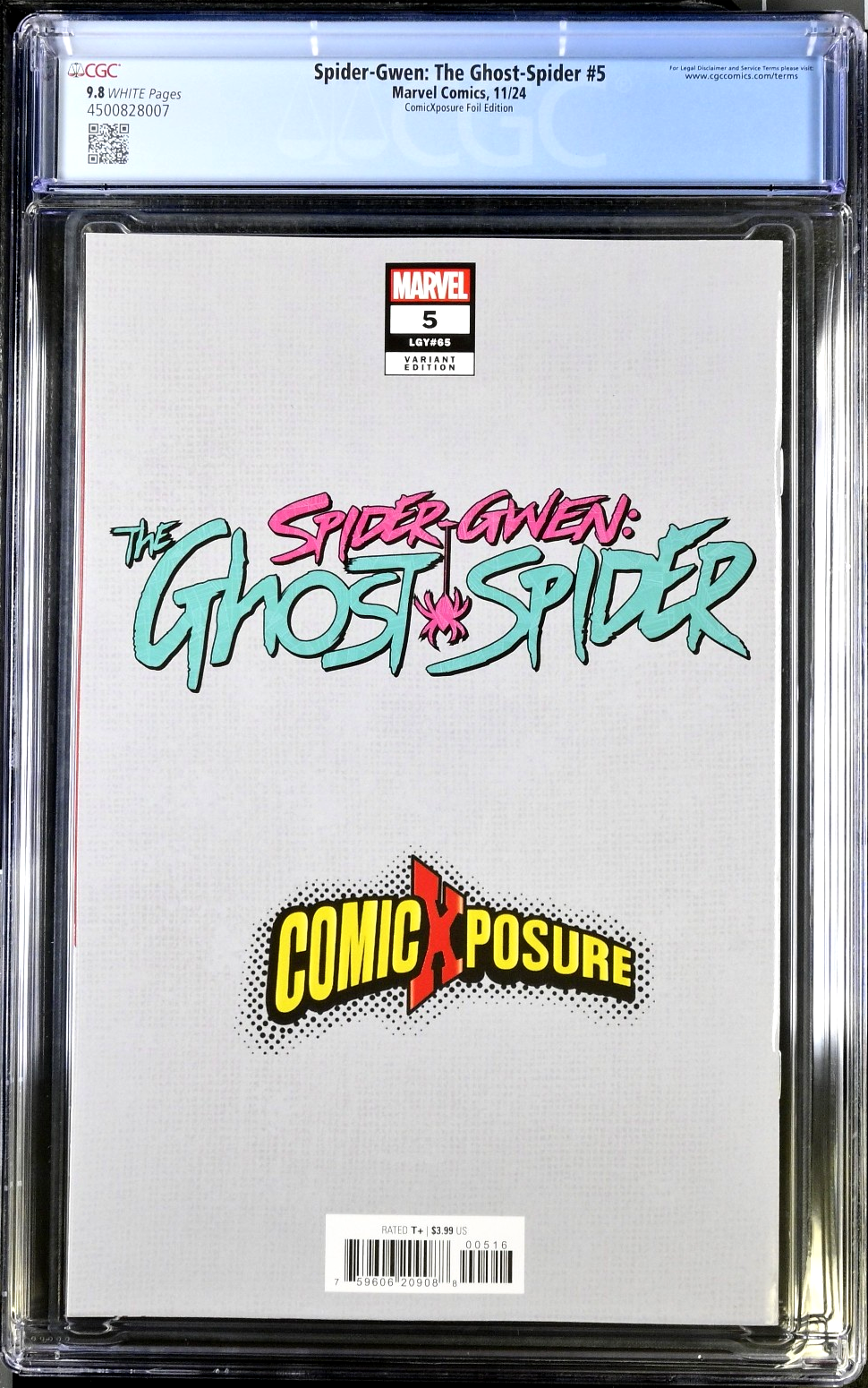 Spider-Gwen The Ghost-Spider #5 (2024) CGC 9.8 ComicXposure Campbell Virgin Foil