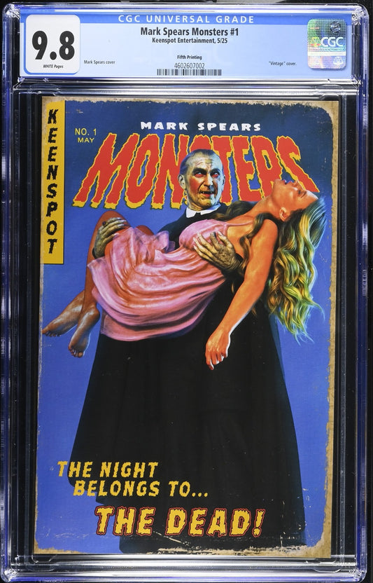 Mark Spears Monsters #1 (2024) CGC 9.8 NM/MT WHITE 5th Printing "Count Dracula"