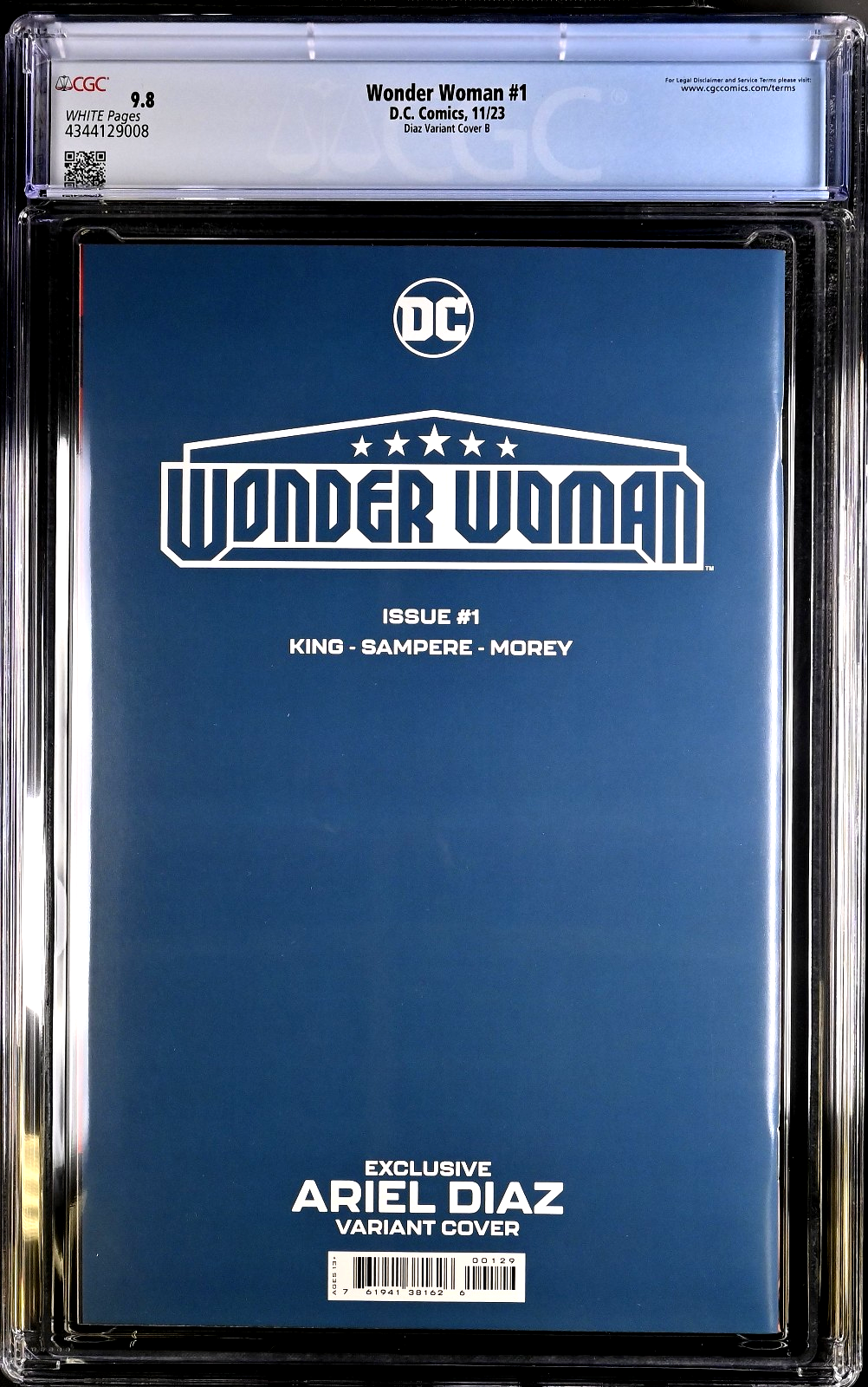 Wonder Woman #1 (2023) CGC 9.8 NM/MT White LGY 801 Ariel Diaz Virgin LTD 1000