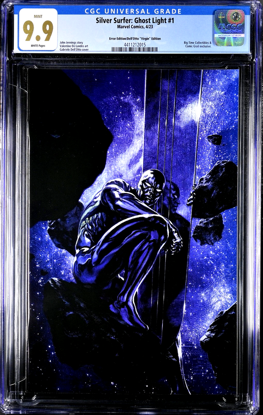 Silver Surfer Ghost Light #1 (2023) CGC 9.9 MINT Del Otto Virgin Error Recalled