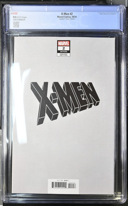 X-Men #2 (2024) CGC 9.8 NM/MT Campbell Magik Virgin Retailer (Ltd 1:100)