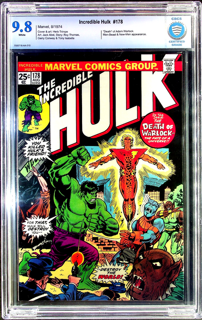 Incredible Hulk #178 (1974) CBCS 9.8 NM/MT WHITE KEY Death & Rebirth of Warlock