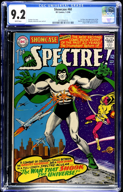 Showcase #60 ( 1966) CGC 9.2 NM- WHITE KEY 1st Silver Age Spectre Jim Corrigan
