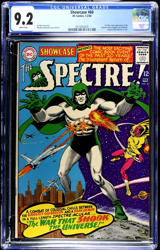 Showcase #60 ( 1966) CGC 9.2 NM- WHITE KEY 1st Silver Age Spectre Jim Corrigan