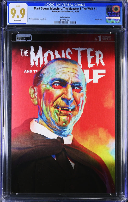 Mark Spears Monster & The Wolf #1 (2025) CGC  9.9 MINT 1:1000 Metal Cover D LTD