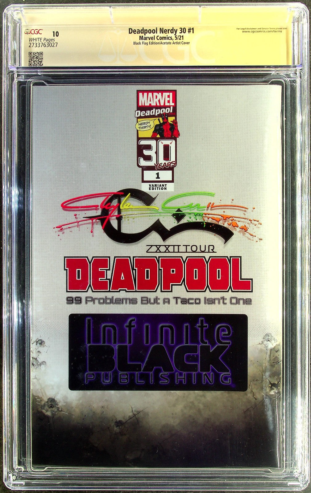 Deadpool Nerdy 30 #1 (2021) CGC 10 GEM QUAL SS Crain Infinity Acetate TOP GRADE