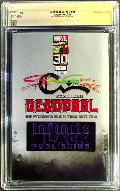 Deadpool Nerdy 30 #1 (2021) CGC 10 GEM QUAL SS Crain Infinity Acetate TOP GRADE