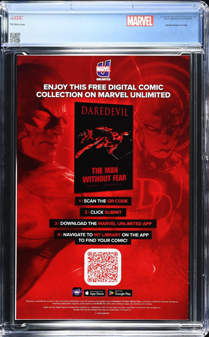 Daredevil Reissue #1 (2025) CGC 9.8 NM/MT Whatnot Gold Foil Retired Custom Label