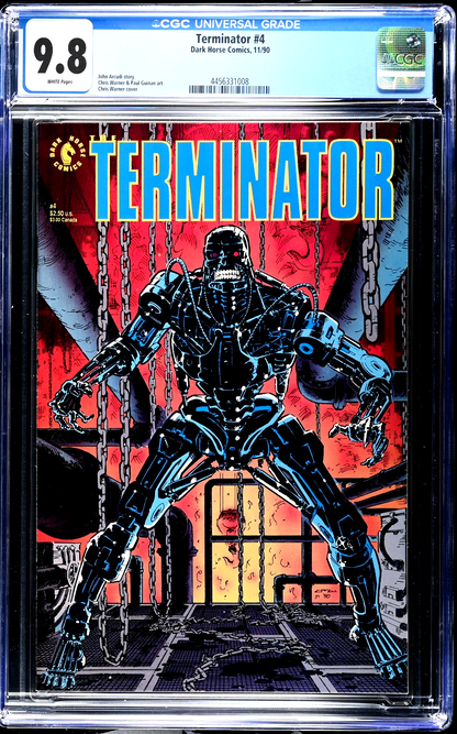 Terminator #4 (1990) CGC 9.8 NM/MT White Pages Dark Horse Classic Warner Cover