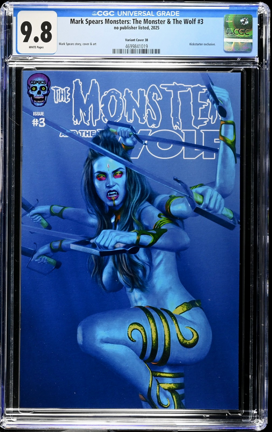 Mark Spears Monster & The Wolf #3 (2025) CGC 9.8 Kickstarter Cvr B Goddess Kali