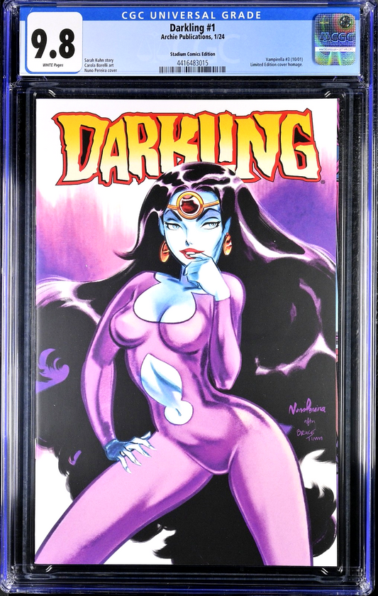 Darkling #1 (2024) CGC 9.8 NM/MT Stadium Comics Homage Timm Vampirella (LTD 250)