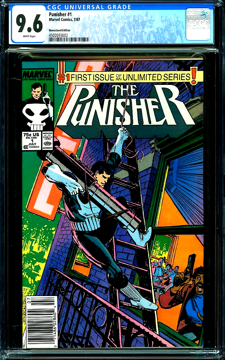 The Punisher #1 (1987) CGC 9.6 NM+ White Pages KEY 1st Solo Series NEWSSTAND