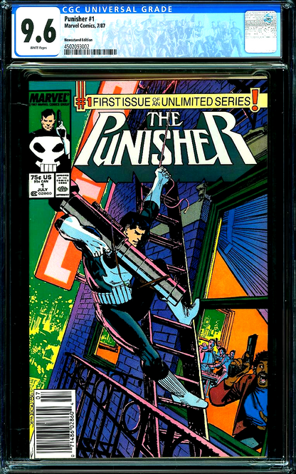 The Punisher #1 (1987) CGC 9.6 NM+ White Pages KEY 1st Solo Series NEWSSTAND